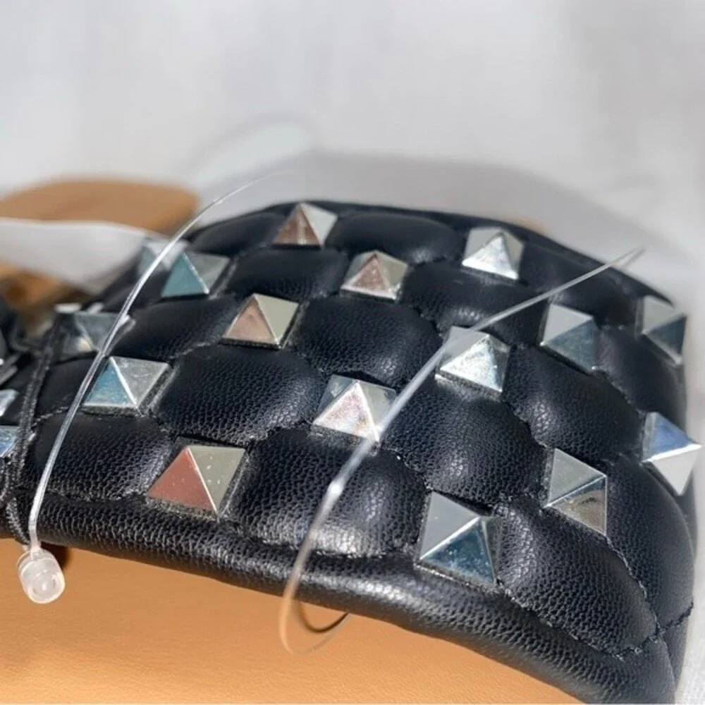 new stud sandal black pyramid triangle flip flop 7 olivia miller rock punk